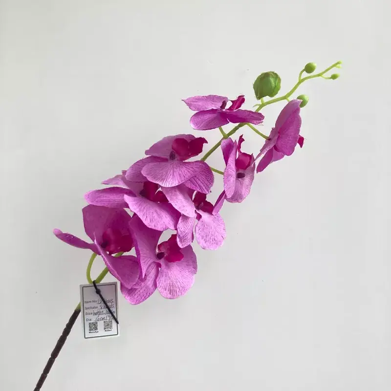 8 cabeças de seda orquídea artificial