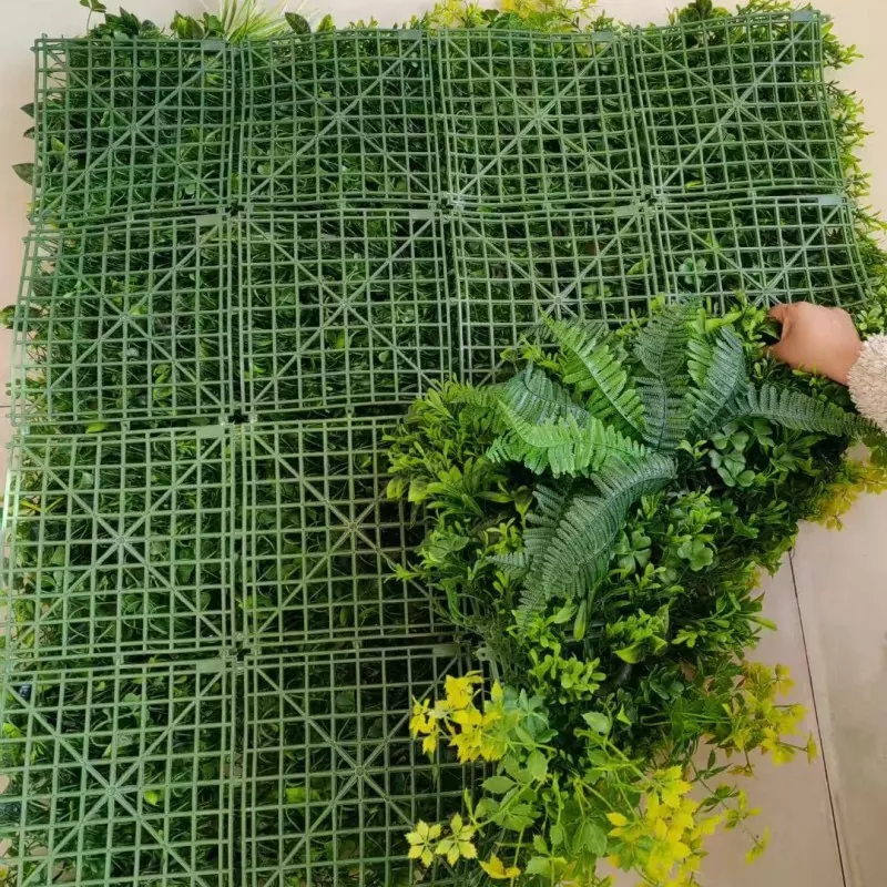 Painel de parede verde falsa