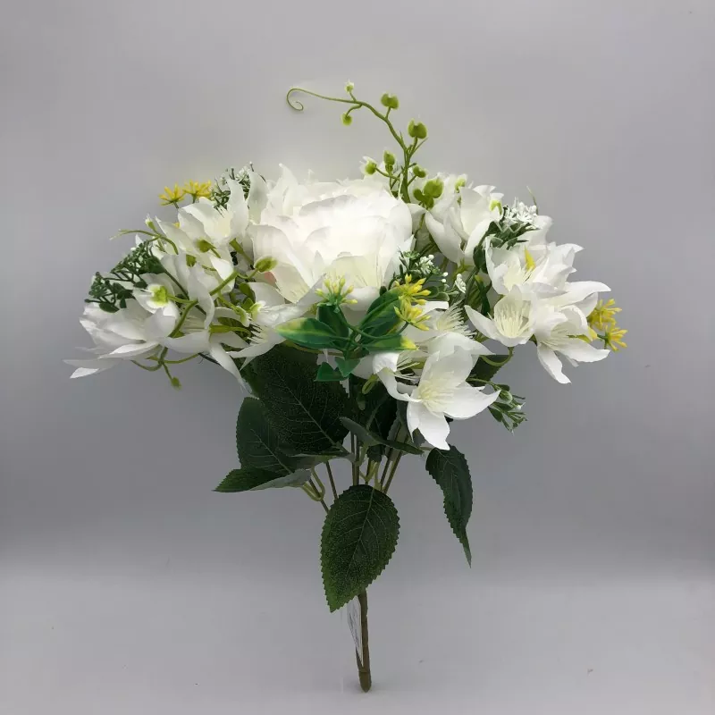 Flowers Bouquet Faux Peony com Lily