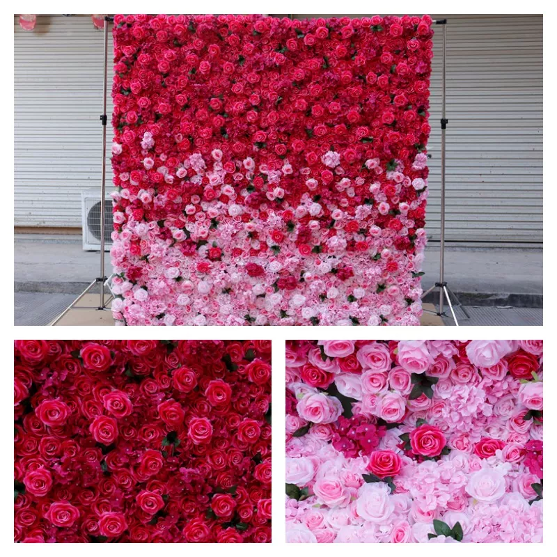 Customizable grid panel flower wall for exhibition booth display