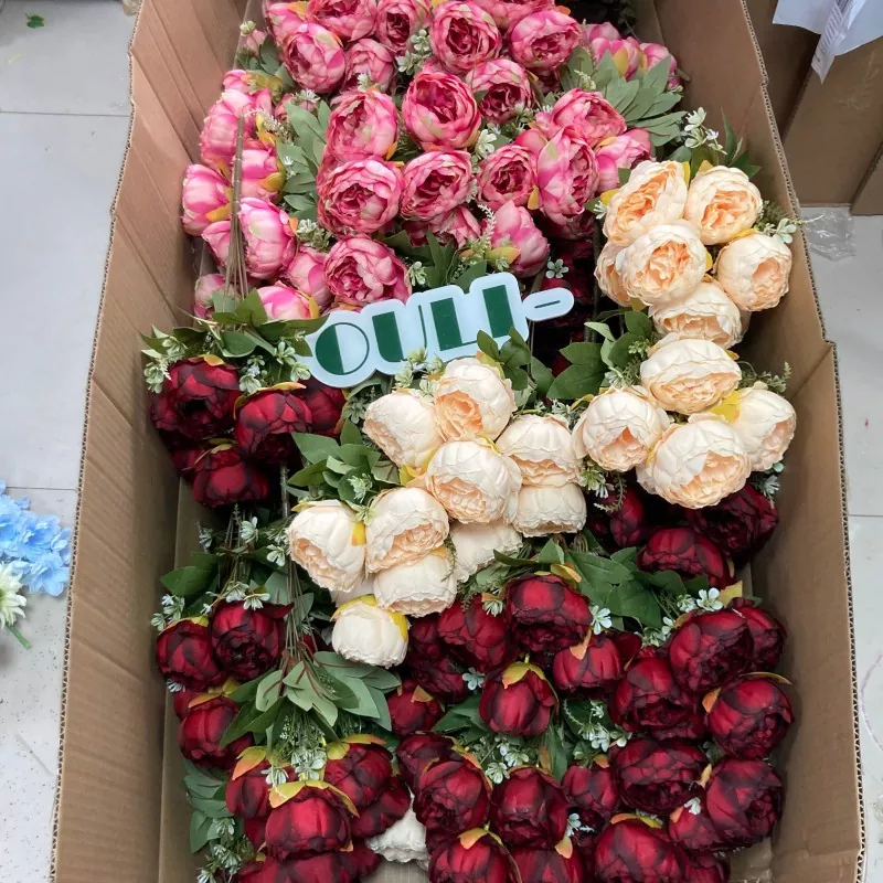 Flores artificiais da peônia
